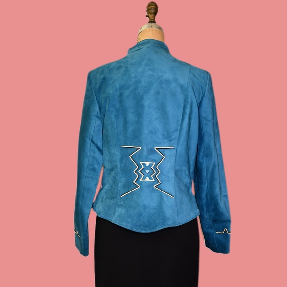 Renegade Spirit Turquoise Leather Jacket - Picture 4 of 8